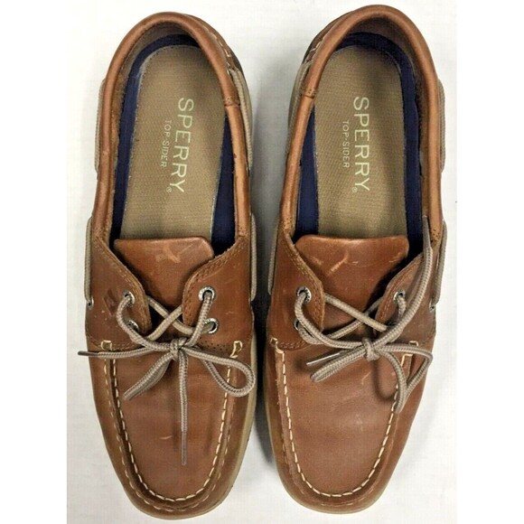 SPERRY Top Sider Men's Intrepid Eye Boat Shoes Customer Return Tan Size 10 - Picture 1 of 5